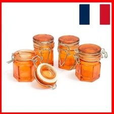 4 mini bocaux verre avec joins pot verrine stériliser 6cm
