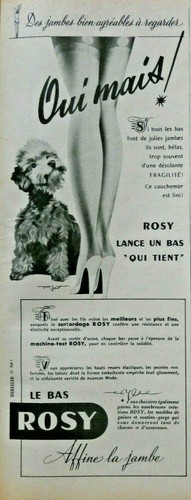 Publicité presse 1953 - de, rosy