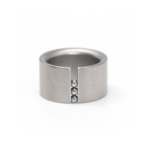 Bague niessing abakus acier - bague,