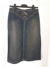 jupe jean mi-longue T40 vintage