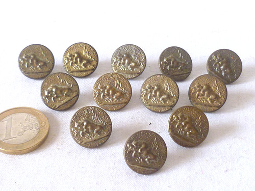 Anciens boutons chasse - boutons, de