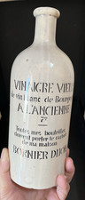 BORNIER  Ancienne Bouteille Vinaigre Vieux  Bourgogne Vin Blanc 1,3 Publicitaire
