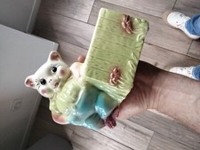 Ancien vintage Jardinière Pot en barbotine  Cochon Pig 1950 Usa