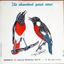 Ils chantent pour vous ROSSIGNOLS CANARIS MERLES 33T FORMAT EP CHANTS D'OISEAUX