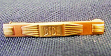 Broche gravée "bébé" art déco ancienne plaqué or