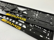 2 x cadre support de plaque d'immatriculation Mercedes Benz AMG CARBON