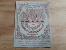 étiquette vin chateau Pichon