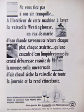PUBLICITÉ DE PRESSE 1966 WESTINGHOUSE VAISSELLE PROPRE LA MACHINE A LAVER
