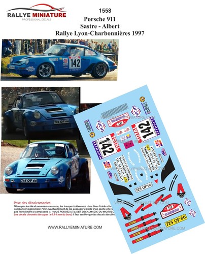 Decals ref 1558 porsche - decals,