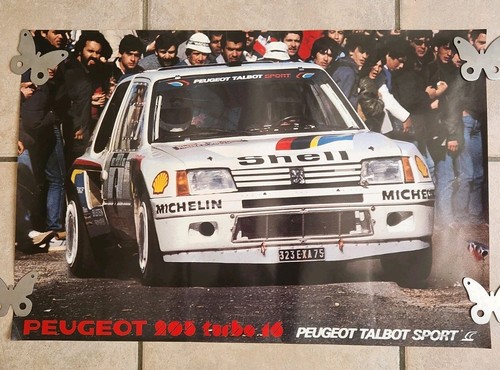 Affiche peugeot 205 turbo - peugeot, 16