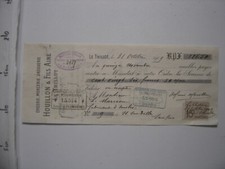 Lettre de Change 1909 Epicerie Mercerie Droguerie HOUILLON le Thillot HUILE