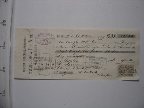 Lettre change 1909 - change,