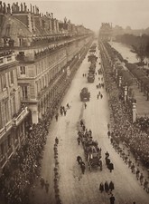 PHOTO ANCIENNE 1932 Funérailles Paul Doumer Rue de Rivoli Paris 18x24 cm
