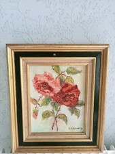 Peinture à L'huile de 1984 Peint Par Madame Grouard.