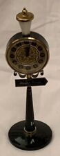 Very nice metal  desk/table Rhythm novelty street lamp post alarm clock, marked 
