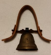 JOLIE CLOCHE DE CHEVRE BATTANT PLOMB AVEC SON COLLIER BOIS ARTISANAL CHEVRIER