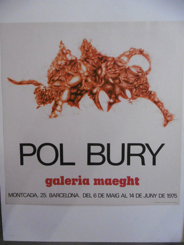 Pol bury affiche originale - pol, 75