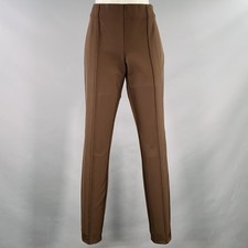 LAFAYETTE 148 Taille 4 Marron Polyamide Mélange Côté Fermeture Éclair Robe Pants