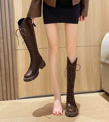 Bottes chaussures rangers brun - bottes,