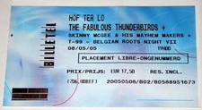 THE FABULOUS THUNDERBIRDS : billet ticket stub concert BELGIUM 08/05/2005
