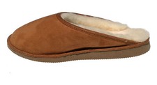 Mules en peau de mouton pour homme fourrées laine merinos 100%. Camel ou coffee