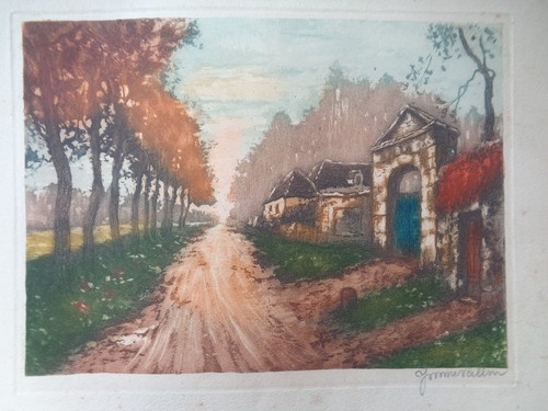 Gravure couleurs signée - couleurs,