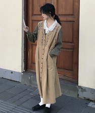 Robe tunique velours - , gilet