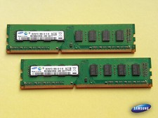 KIT 2 X 2GO BARRETTES DIMM RAM SAMSUNG M378B5673FH0-CH9 = 4GO PC3 10600 1333 MHZ