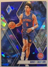 AUSAR THOMPSON BLUE ICE ROOKIE CARD 2023-24 PANINI PHOENIX