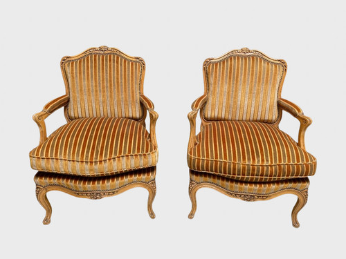 Paire fauteuils style louis - paire,