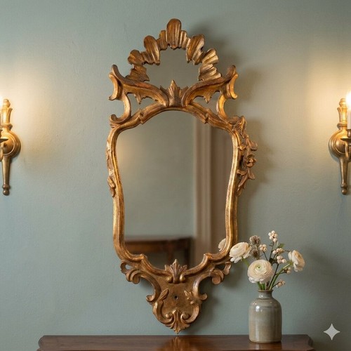 Petit miroir baroque ancien - petit,