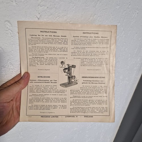 Meccano notice instruction - notice, d'instruction