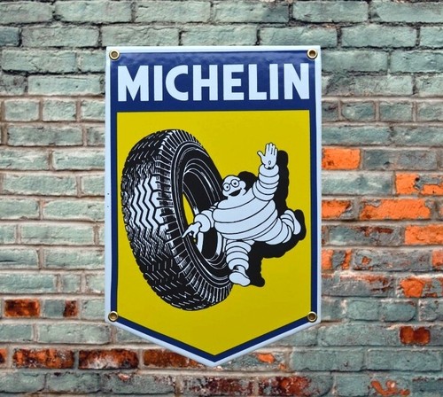 Plaque émaillée michelin - plaque,