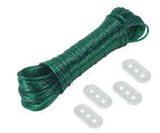 Corde à linge 40 m + tendeurs -  étendoir étendage PVC durable avec âme métal