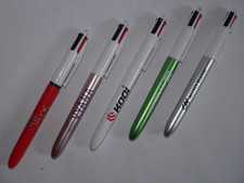 LOT DE 5 STYLOS BIC PUBLICITAIRES DIFFERENTS / PORT OFFERT