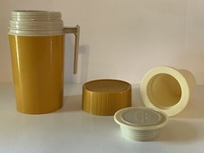 Vintage King Seely Thermos Model 7202 Pint Size Mustard Yellow Color ~ Complete