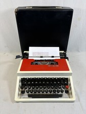 Machine à écrire Rouge SVM 315 (Underwood) revisée netoyée + Ruban neuf de 1970