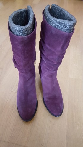 Bottes plissées daim - bottes,