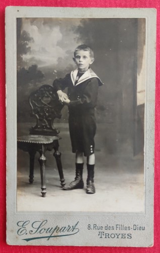 Portrait cdv enfant en - cdv, d'un