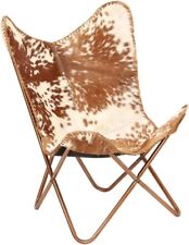 Chaise Papillon En Cuir De