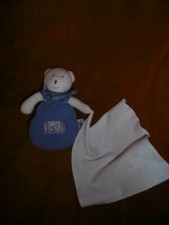  Doudou Semi-Plat Ours Blanc