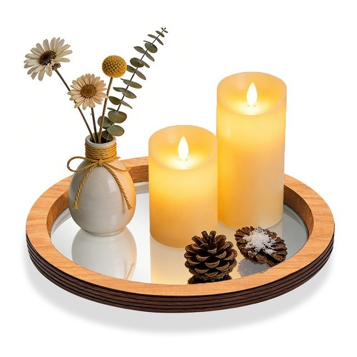 Plateau rond bois - en,