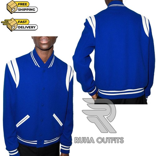 Unisex blue wool varsity - unisex,