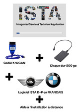 Valise Diag ISTA D+P (français) BMW/MINI + Disque dur 500 go + cable K+DCAN