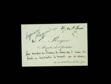 Ernest REYER - carte de visite autographe signée
