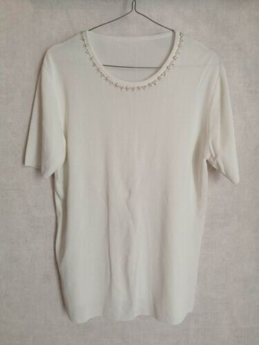 Pull blanc fin - , viscose