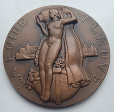 Medaille bronze art deco la - bronze, "la