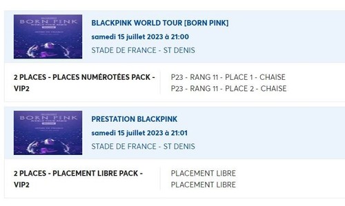 Places vip2 pour concert - 2,
