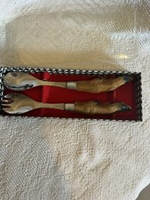 ANCIENS COUVERTS A SALADE  VINTAGE PIEDS DE BICHE CHASSE