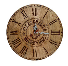 Horloge murale décorative 16" - décoration de maison moderne à piles gravée